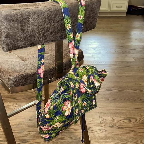 Americana by Sharif Quilted Backpack Hawaiian Print - Picture 2 of 5